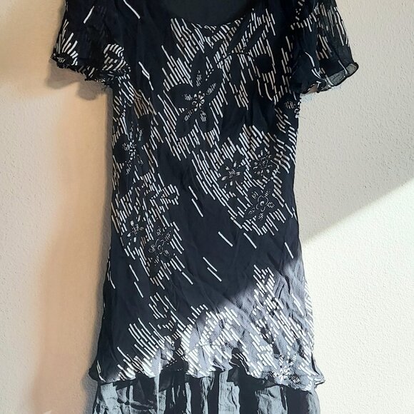 Eva Blue Dresses & Skirts - Eva Blue Ruffled Layered Dress - Woman's Size 16